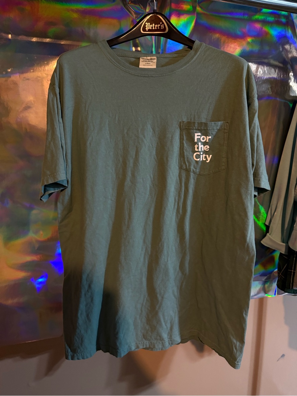 ABUNDANT LIFE LIVE SENT For the City Pocket Tee - Olive Green Men’s Short Sleeve